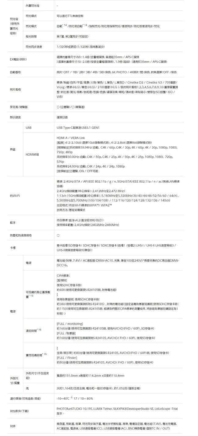 Panasonic 國際牌 Dc S1h S1 35mm 全片幅機身 S1h 公司貨 Momo購物網