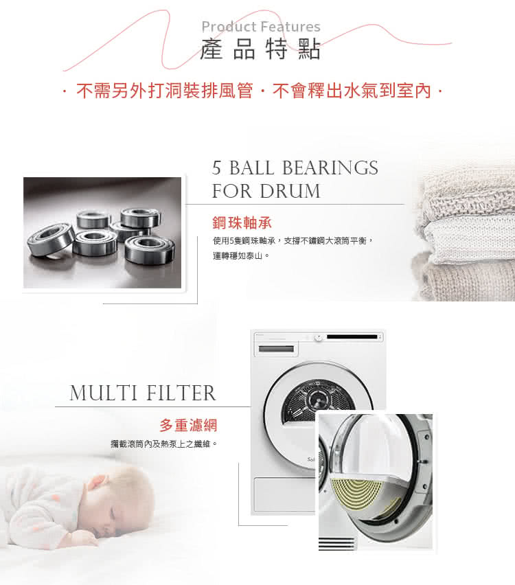 ,不需另外打洞裝排風管.不會釋出水氣到室內,