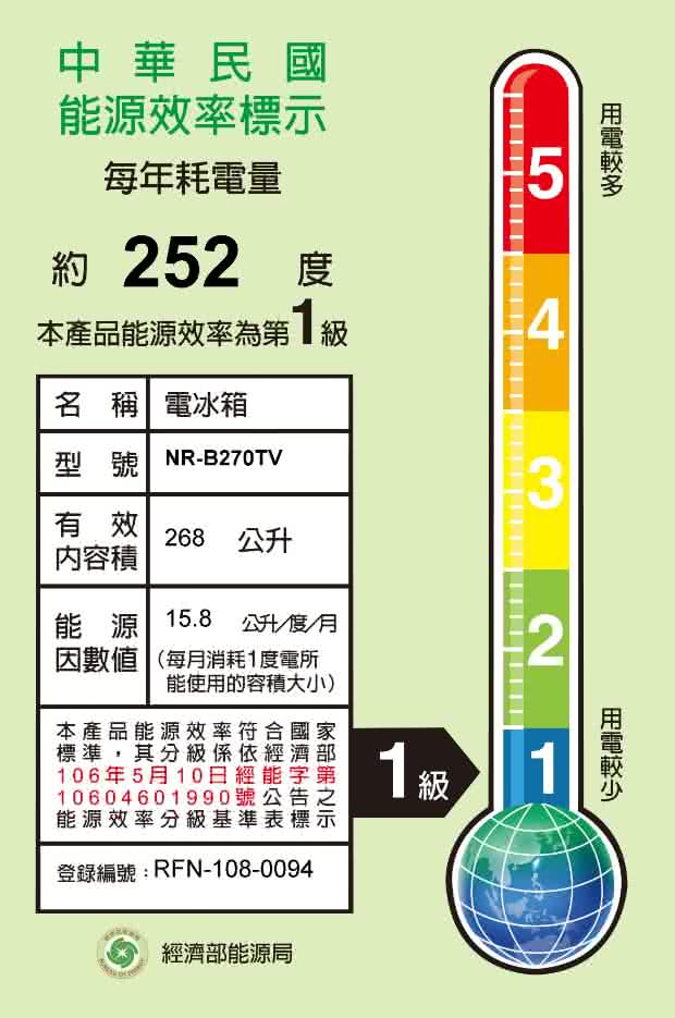 Panasonic 國際牌 268公升一級能效雙門變頻冰箱 星耀金 Nr B270tv S1 Momo購物網