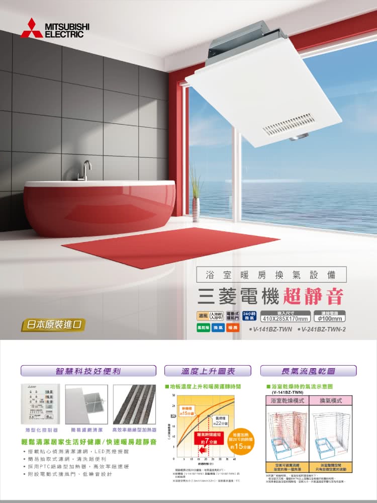 輕鬆清潔居家生活好健康快速暖房超靜音