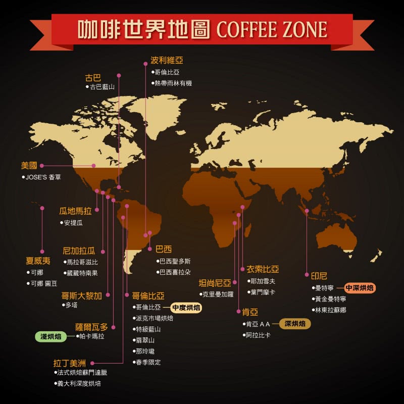 2 咖啡世界地圖 COFFEE ZONE