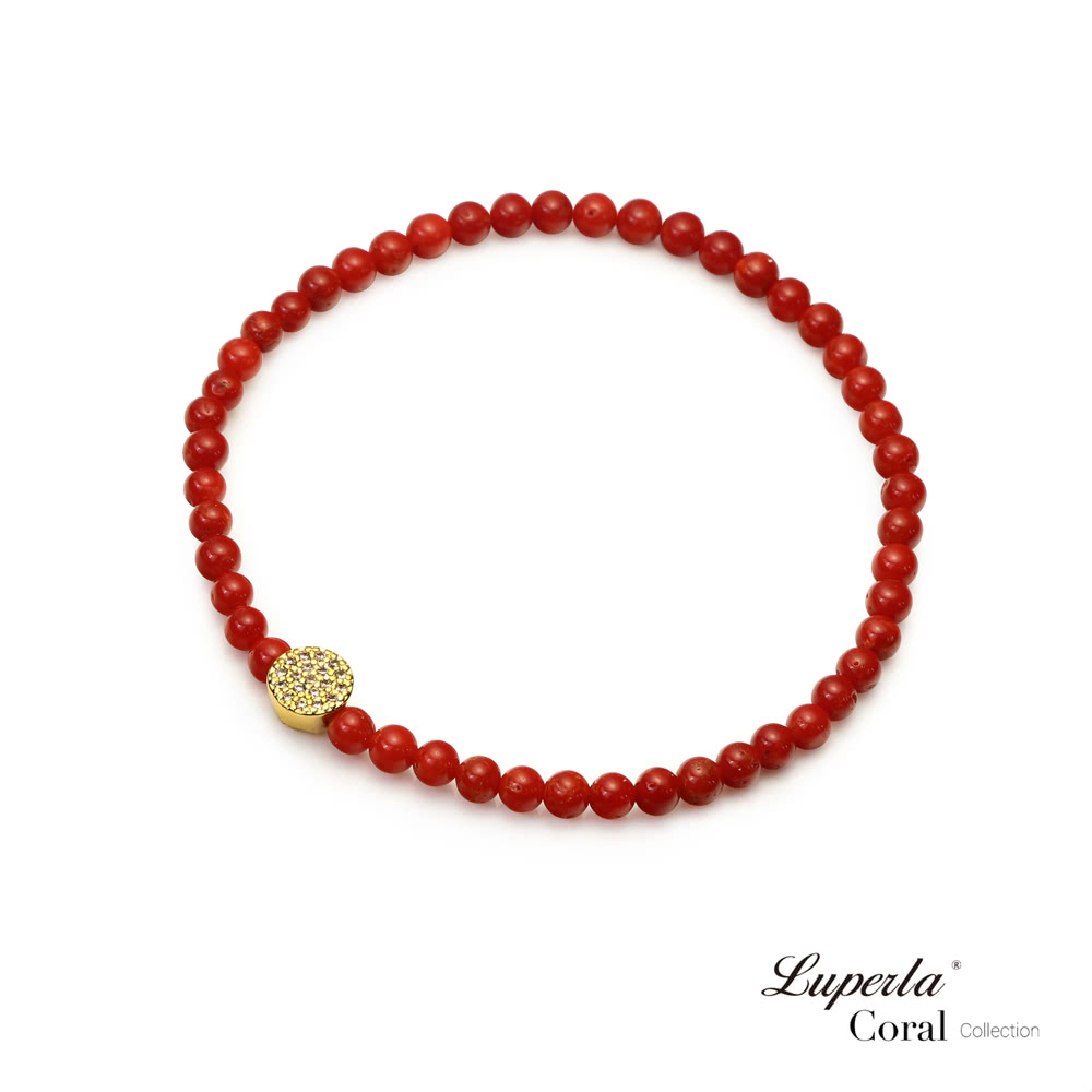 大東山珠寶 富貴永恆頂級天然全紅珊瑚手鍊3 4mm 純銀鍍金 全紅珊瑚 Momo購物網