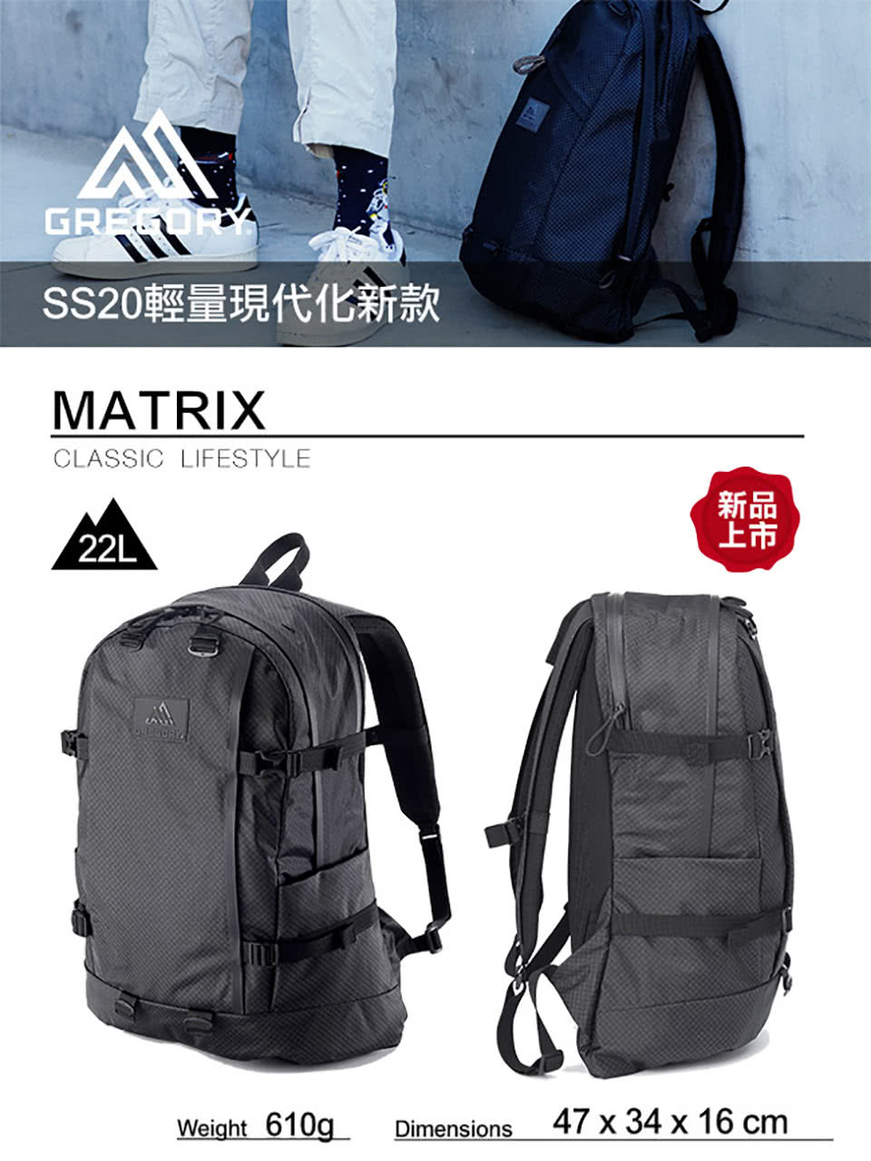 Gregory l Matrix Day Pack後背包 深軍藍 Momo購物網