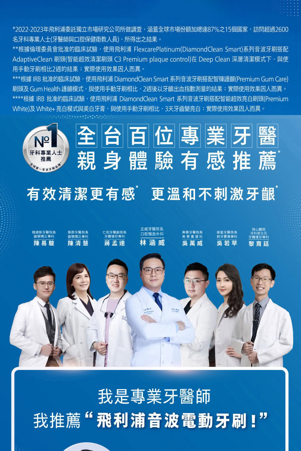 AdaptiveClean 刷頭智能超效清潔刷頭 C3 Premium plaque control在 Deep Clean 深層清潔模式下,與使