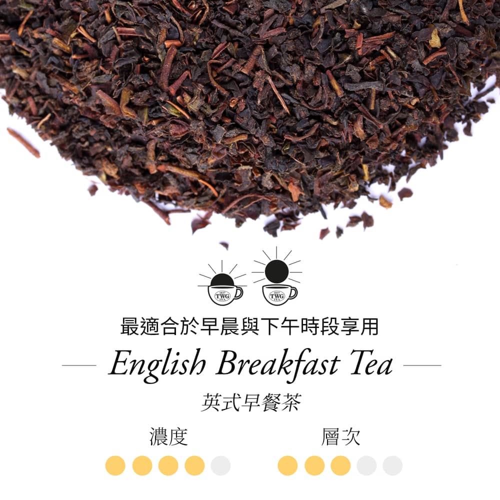 最適合於早晨與下午時段享用 英式早餐茶 濃度 層次 