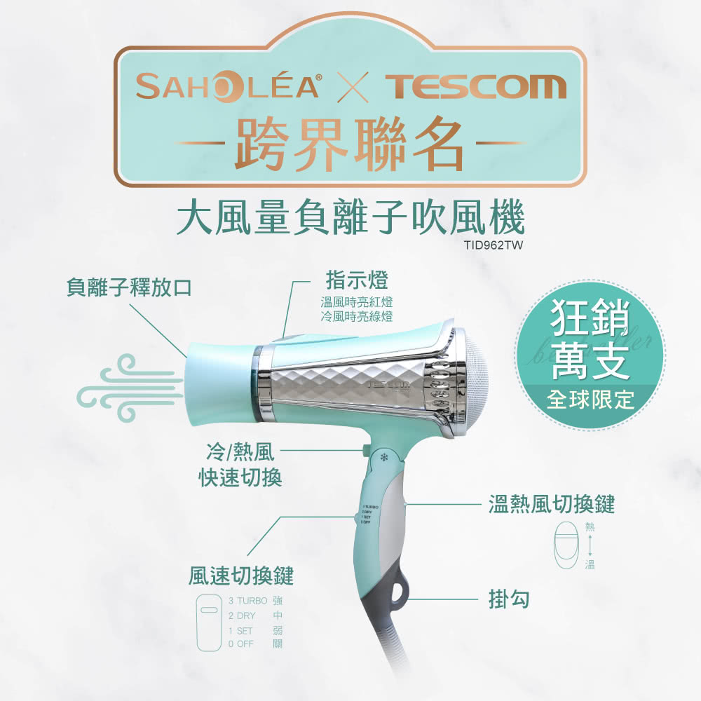 大風量負離子吹風機