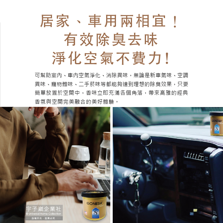日本原裝gonesh 室內汽車用香氛固體凝膠空氣芳香劑 No 8號春之薄霧78g 罐長效8週持久芳香型 Momo購物網