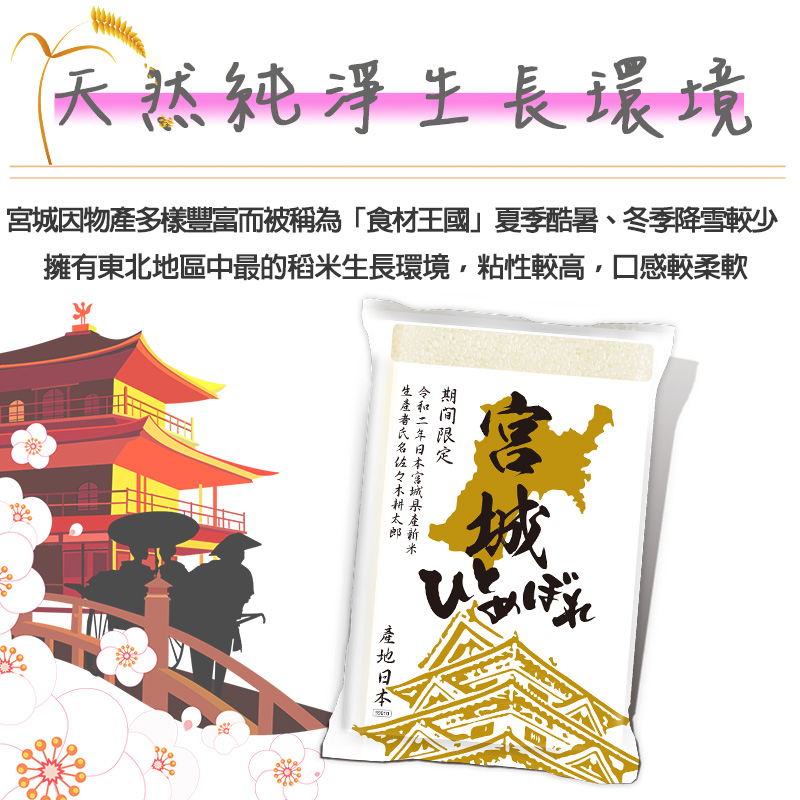 三好米 一見鍾情米3kg一等米日本宮城縣限定 日本米 2入 Momo購物網