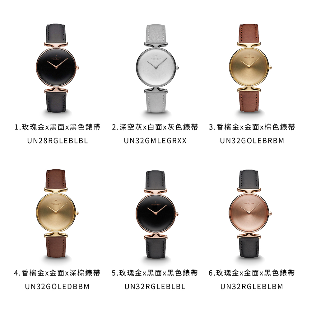 1.玫瑰金x黑面x黑色錶帶