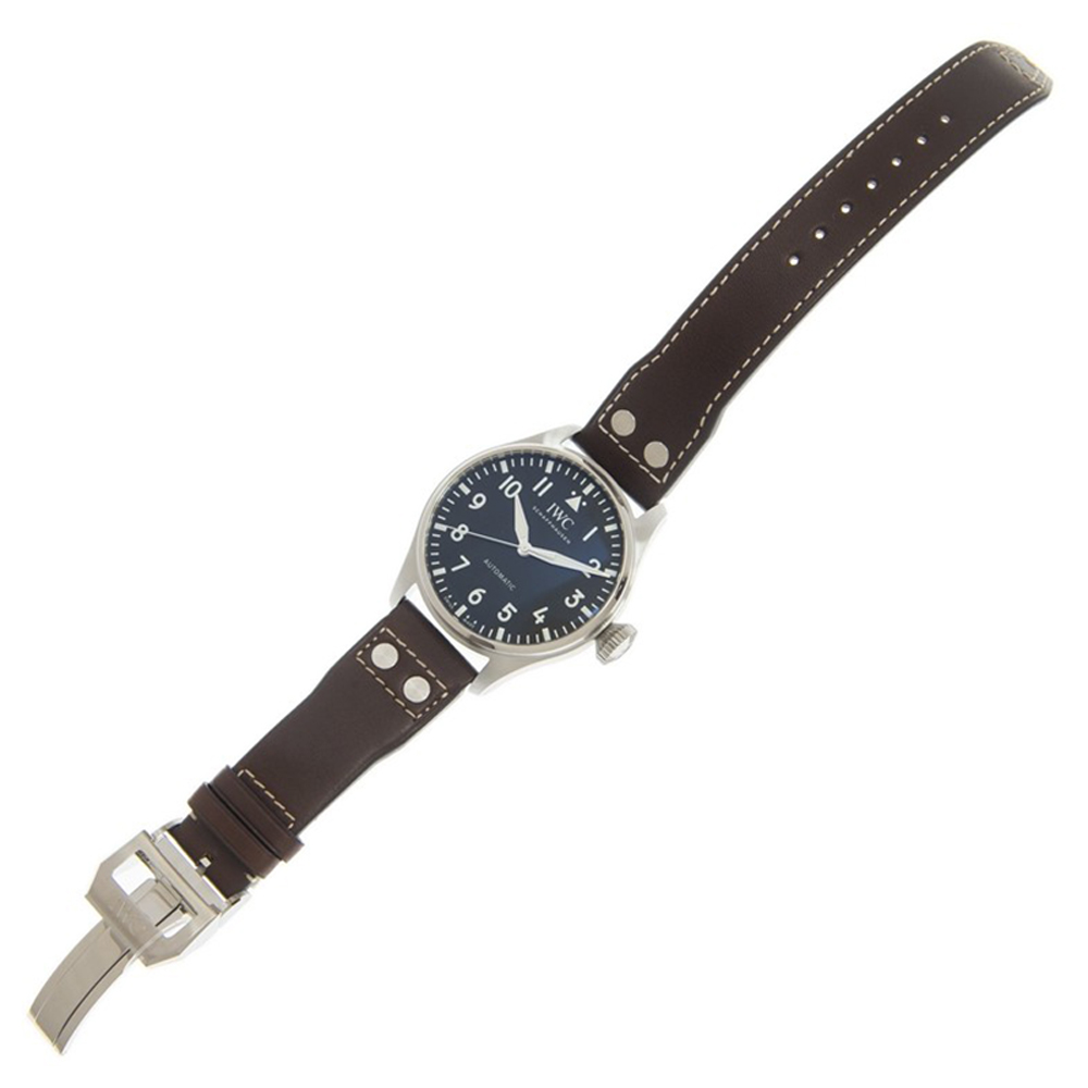 IWC 萬國錶】大型飛行員黑面棕色皮帶款x43mm(IW329301) - momo購物網