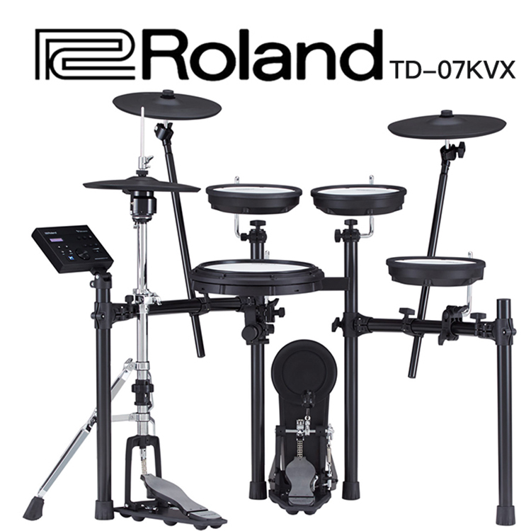 Roland】TD-07KVX新世代V-Drums頂級進階款/雙層網狀鼓面/配備VH-10浮動