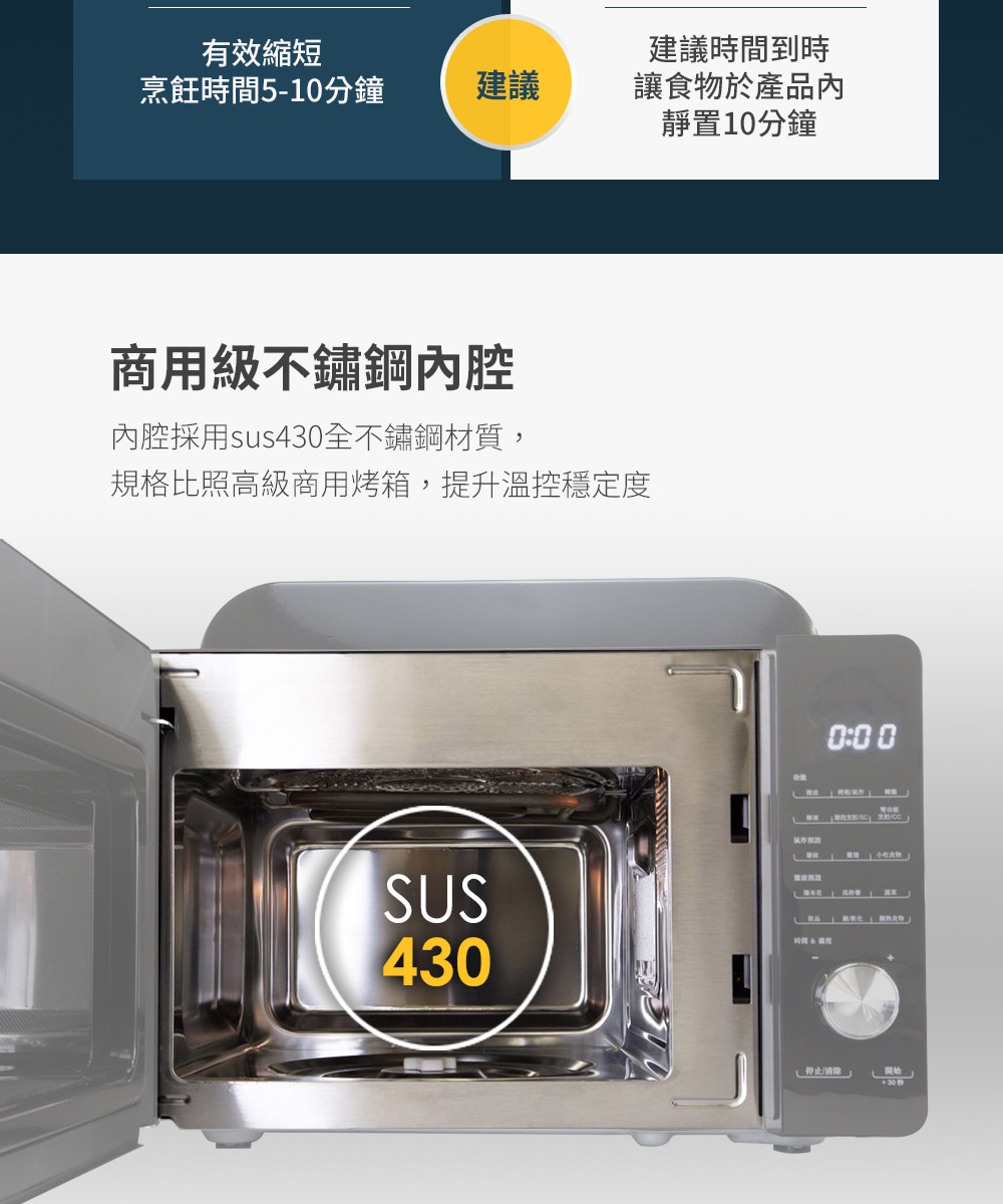 規格比照高級商用烤箱,提升溫控穩定度