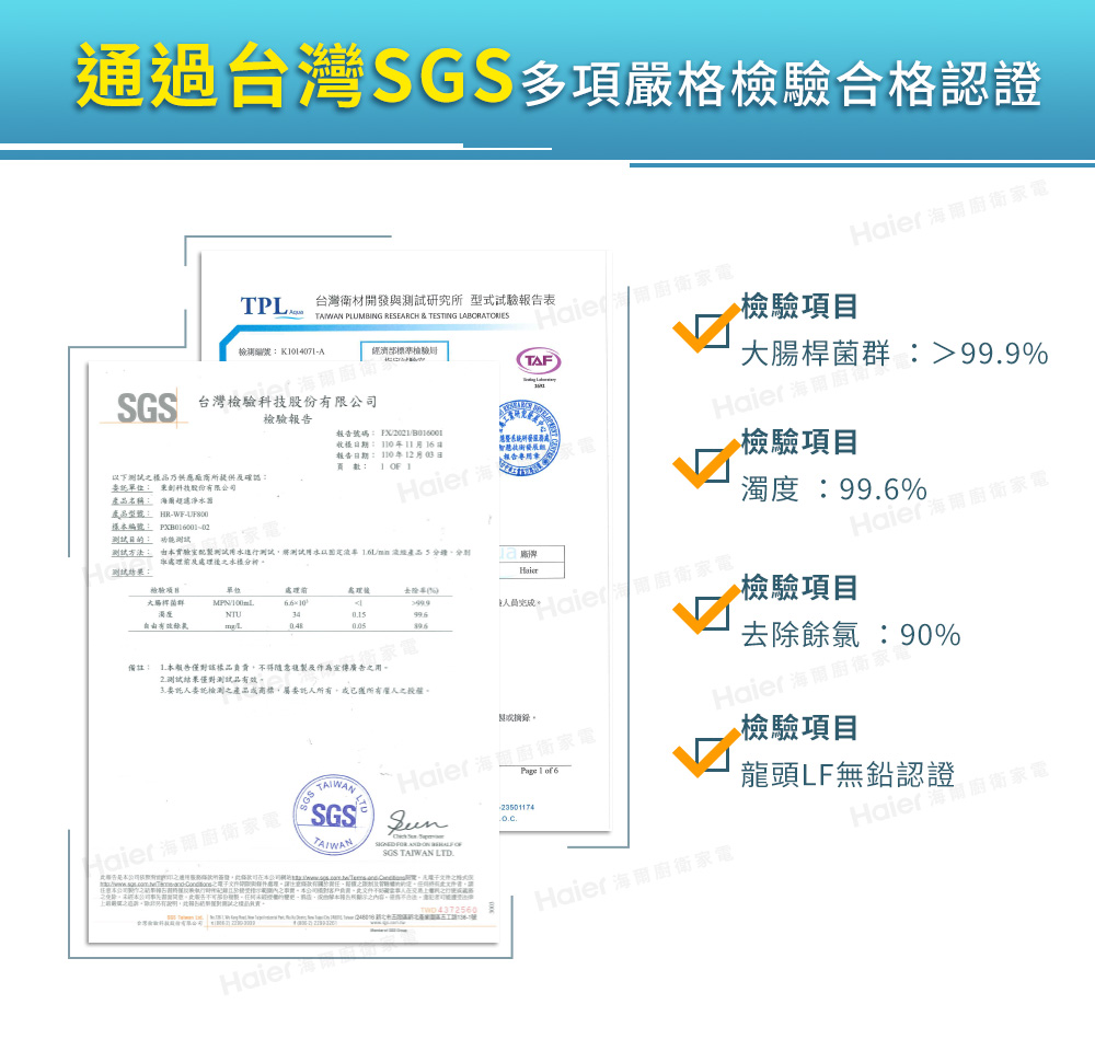 Haier海爾 PP*2+CTO*2+UF+UDF - 詳情11