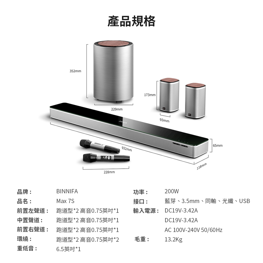 藍芽、3.5mm、同軸、光纖、USB