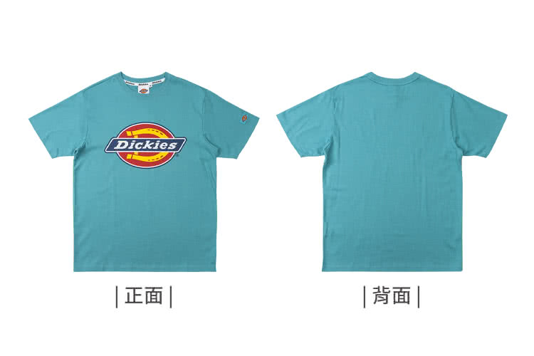 Dickies】男女款瓷器綠Logo印花短袖T恤 