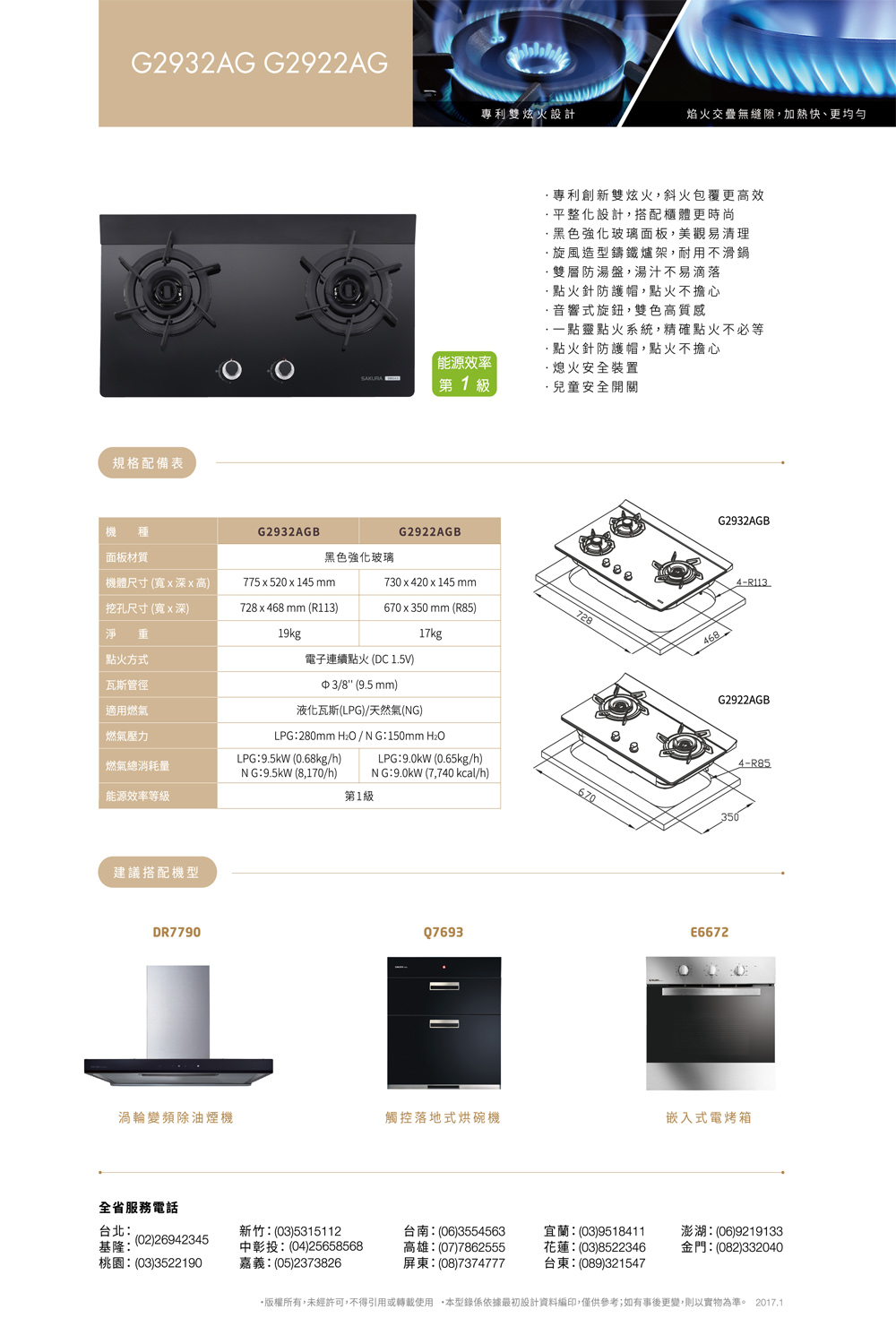 版權所有,未經許可,不得引用或轉載使用,本型錄係依據最初設計資料編印,僅供參考如有事後更變,則以實物為準。 2017.1