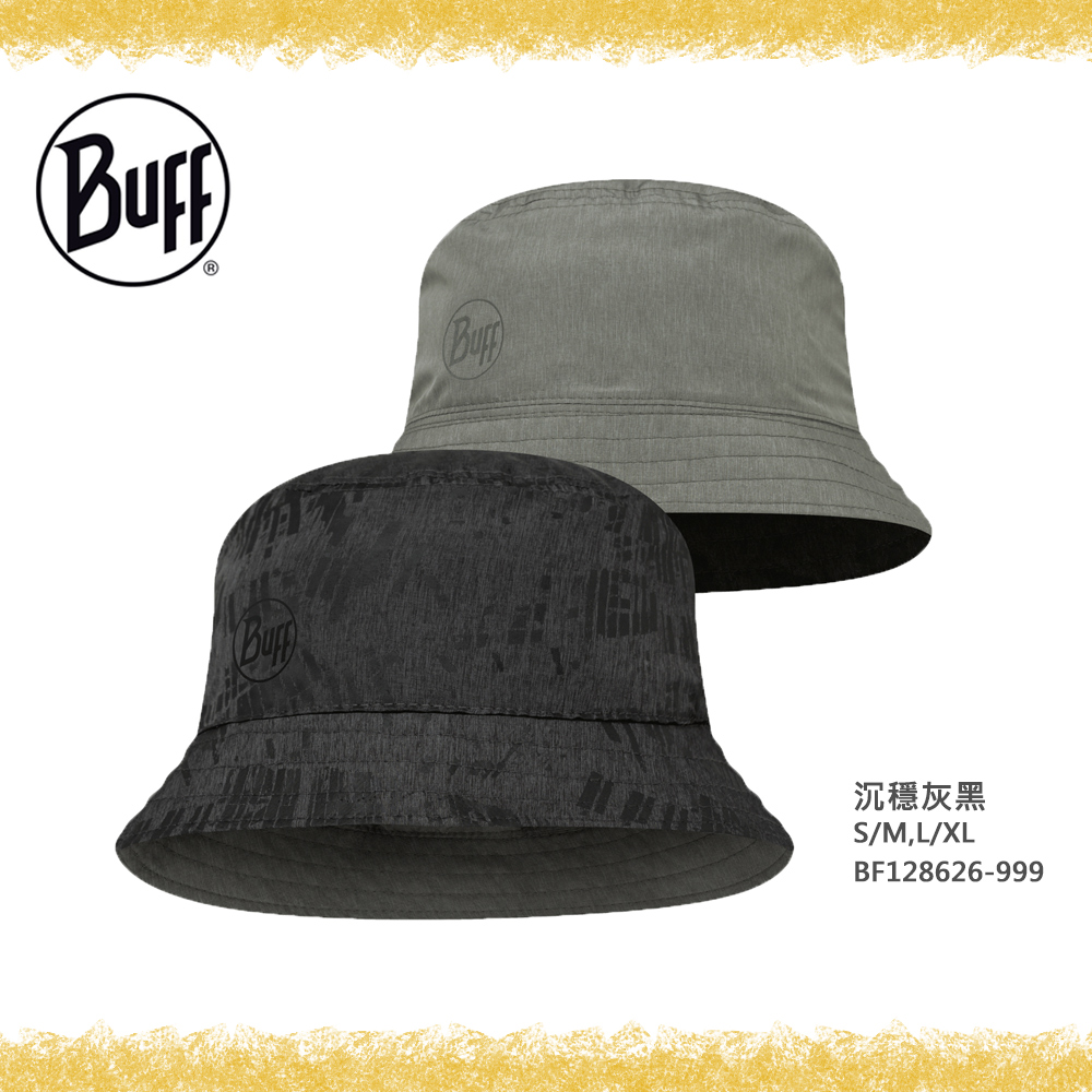Buff Bf 可收納雙面漁夫帽 沉穩灰黑 帽子 漁夫帽 防曬 易收納 雙面 Momo購物網