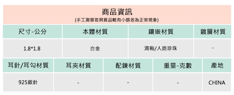 手工測量若與實品略有小誤差為正常現象