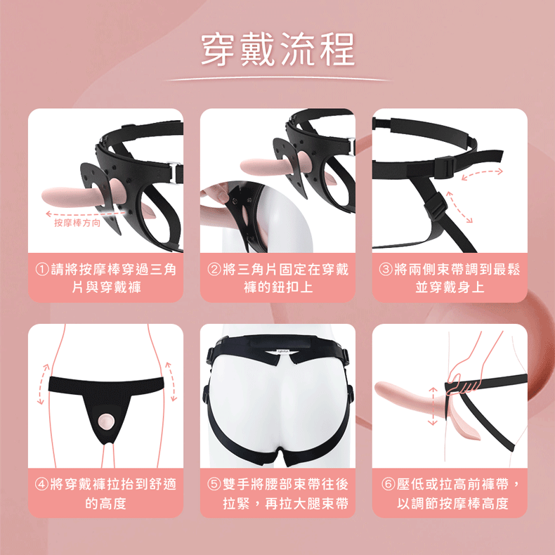 請將按摩棒穿過三角