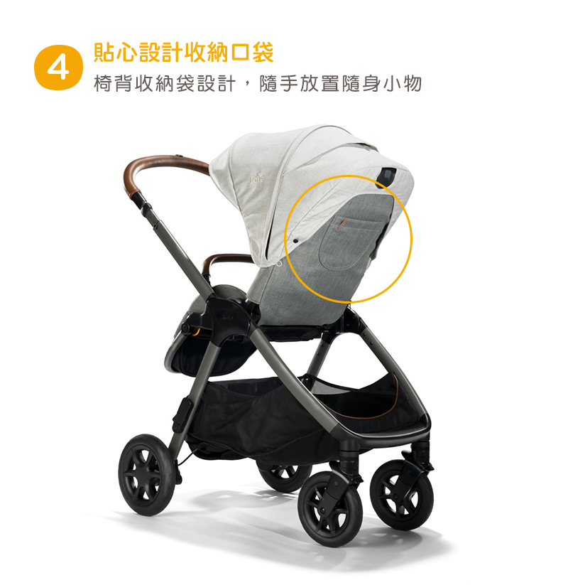 貼心設計收納口袋 椅背收納袋設計,隨手放置隨身小物 