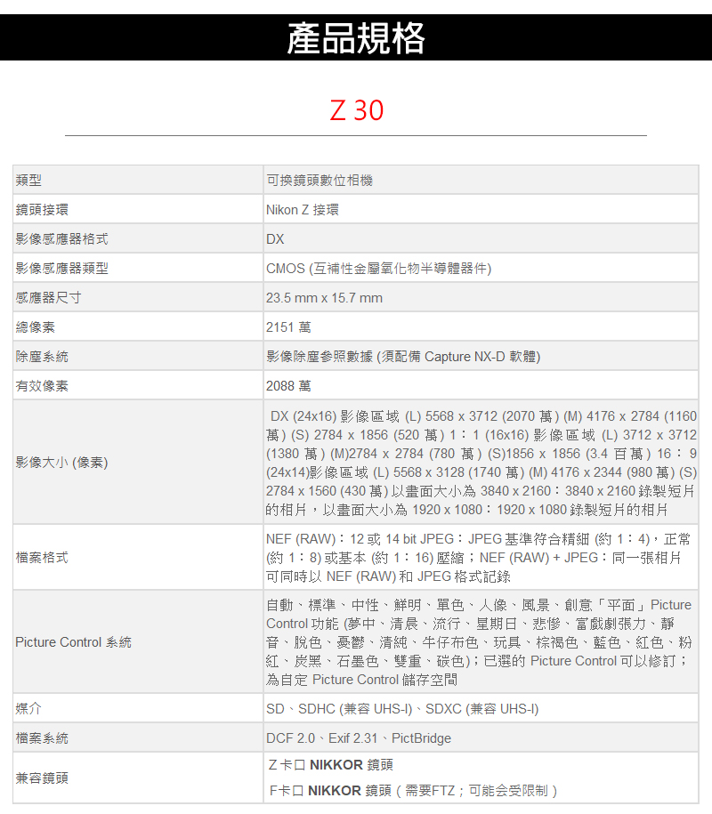 DX 24x16 影像區域 L 5568 x 3712 2070 萬 M 4176 x 2784 1160