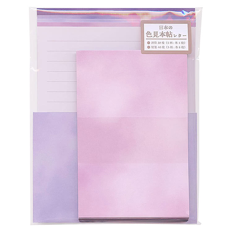 Kamio 日本的色見本帖信封信紙組雲上 文具雜貨 Momo購物網