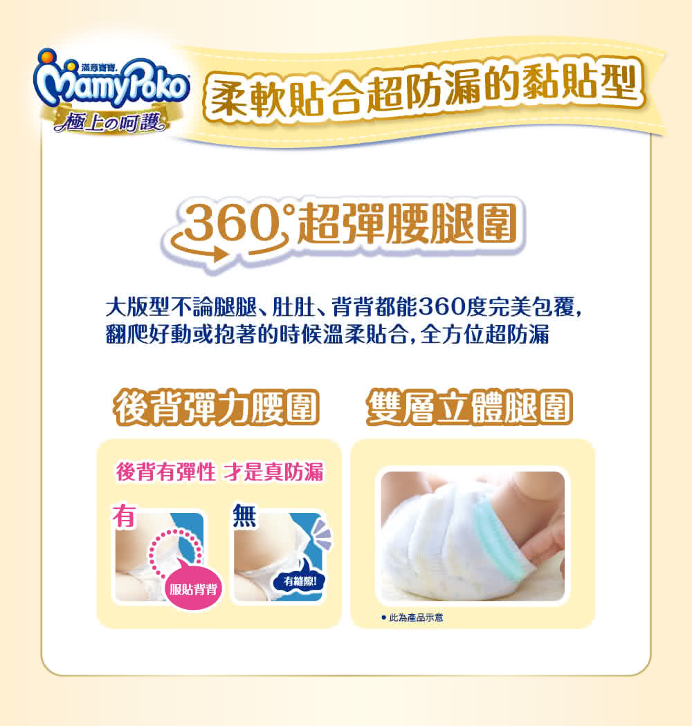 大版型不論腿腿、肚肚、背背都能360度完美包覆,