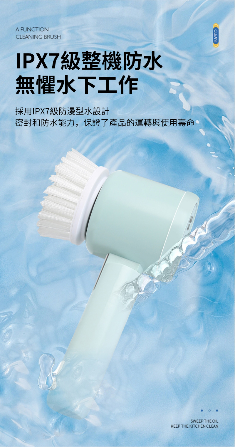 IPX7ç´æ´æ©é²æ°´ ç¡æ¼æ°´ä¸å·¥ä½ æ¡ç¨IPX7ç´é²æ¼«åæ°´è¨­è¨ å¯å°åé²æ°´è½å,ä¿è­äºç¢åçéè½èä½¿ç¨å£½å½ 