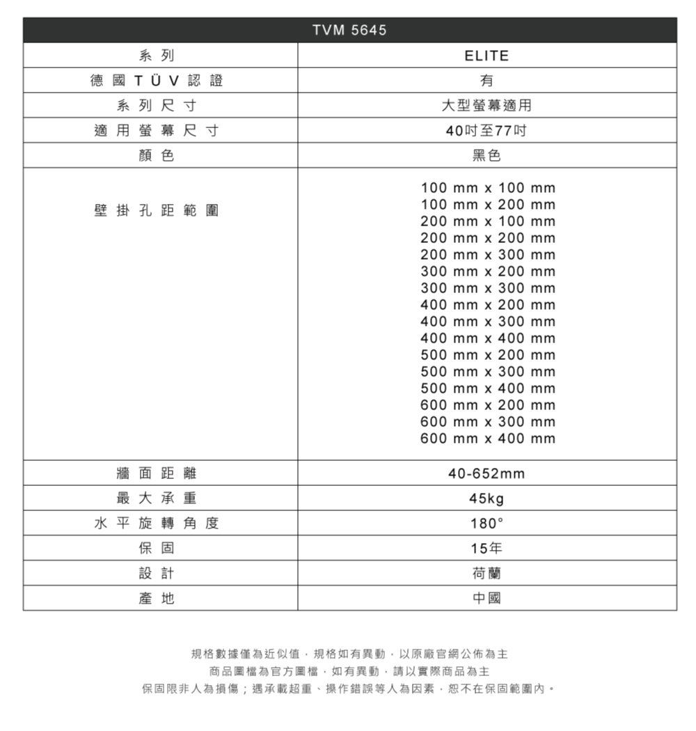 Vogels TVM 5645 - 詳情11