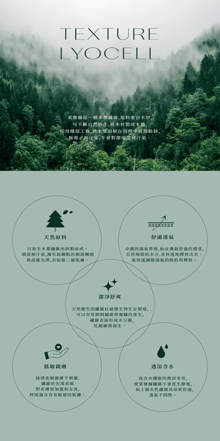 採用環保工藝,將木漿溶解在溶劑中直接紡絲,