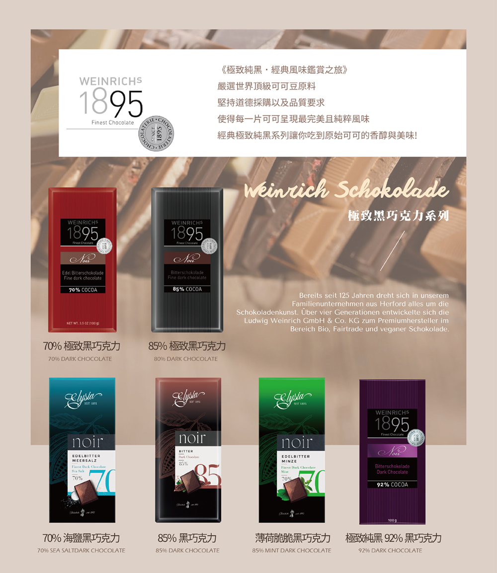 經典極致純黑系列讓你吃到原始可可的香醇與美味
