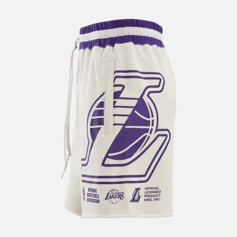 NIKE】男款運動短褲NBA 湖人隊AS LAL M NK FLC SHORT CTS 米DR2328-027