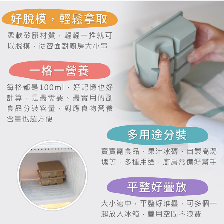 每格都是100ml,好記憶也好