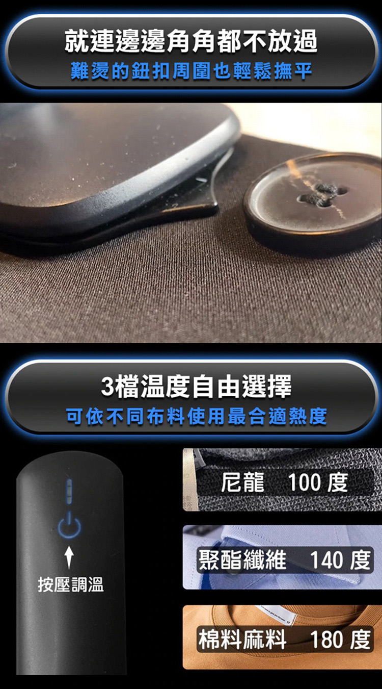 可依不同布料使用最合適熱度