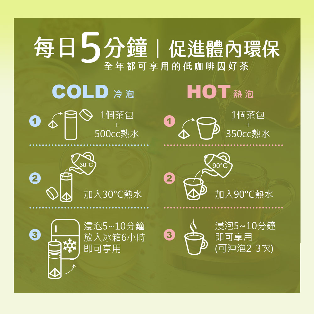 全年都可享用的低咖啡因好茶