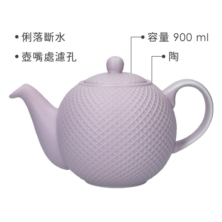 俐落斷水 壺嘴處濾孔 容量 900 ml 