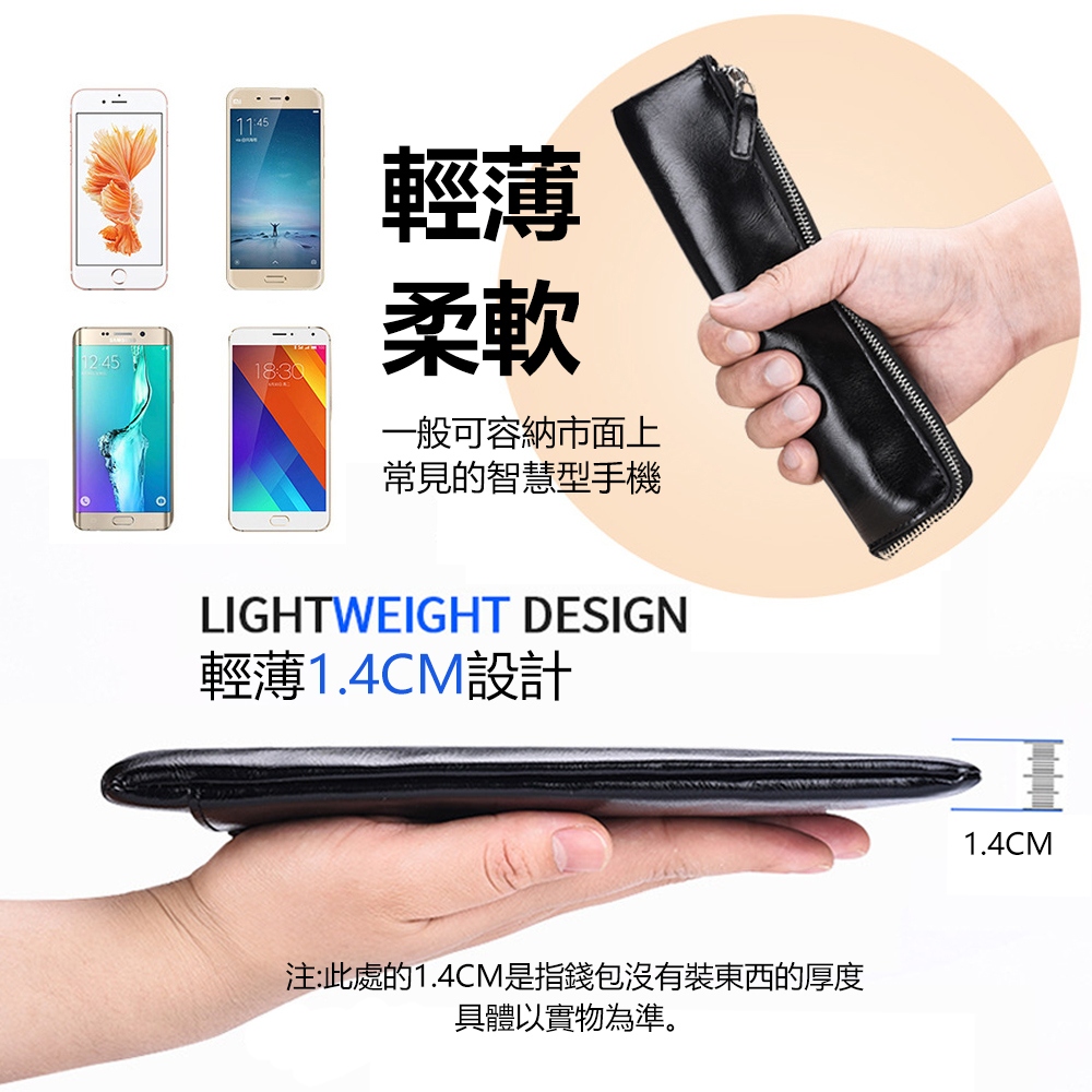 注此處的1.4CM是指錢包沒有裝東西的厚度