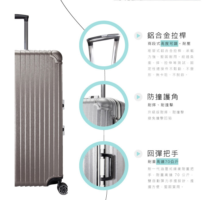 手,耐重高達 70 公斤,