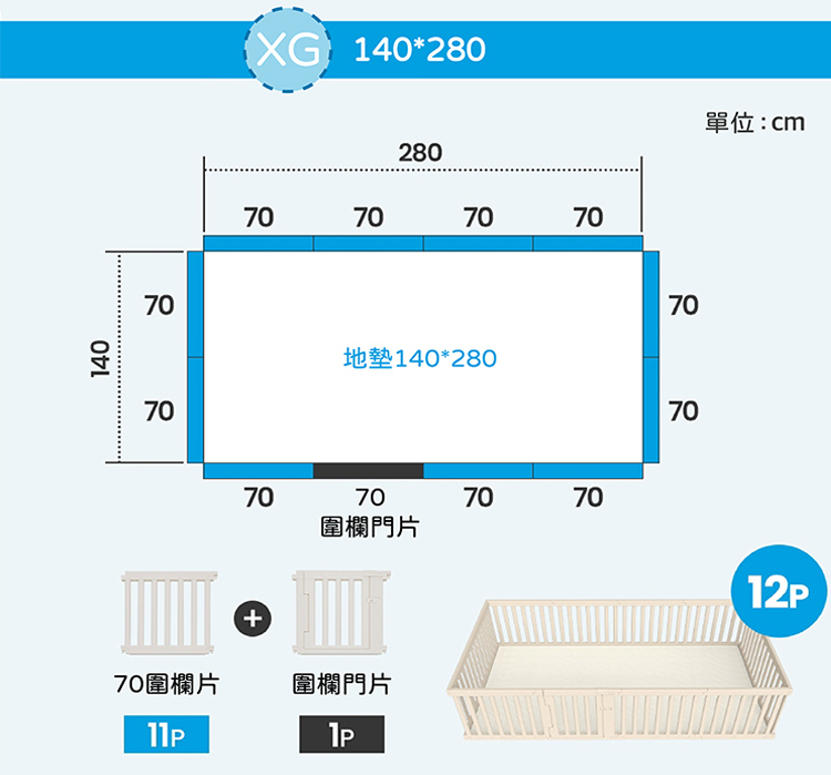 70圍欄片 圍欄門片 圍欄門片 單位cm 