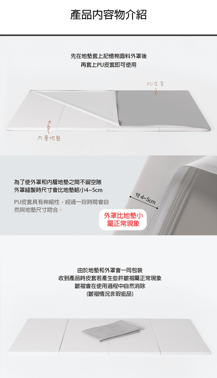 收到產品時皮套若產生些許皺褶屬正常現象