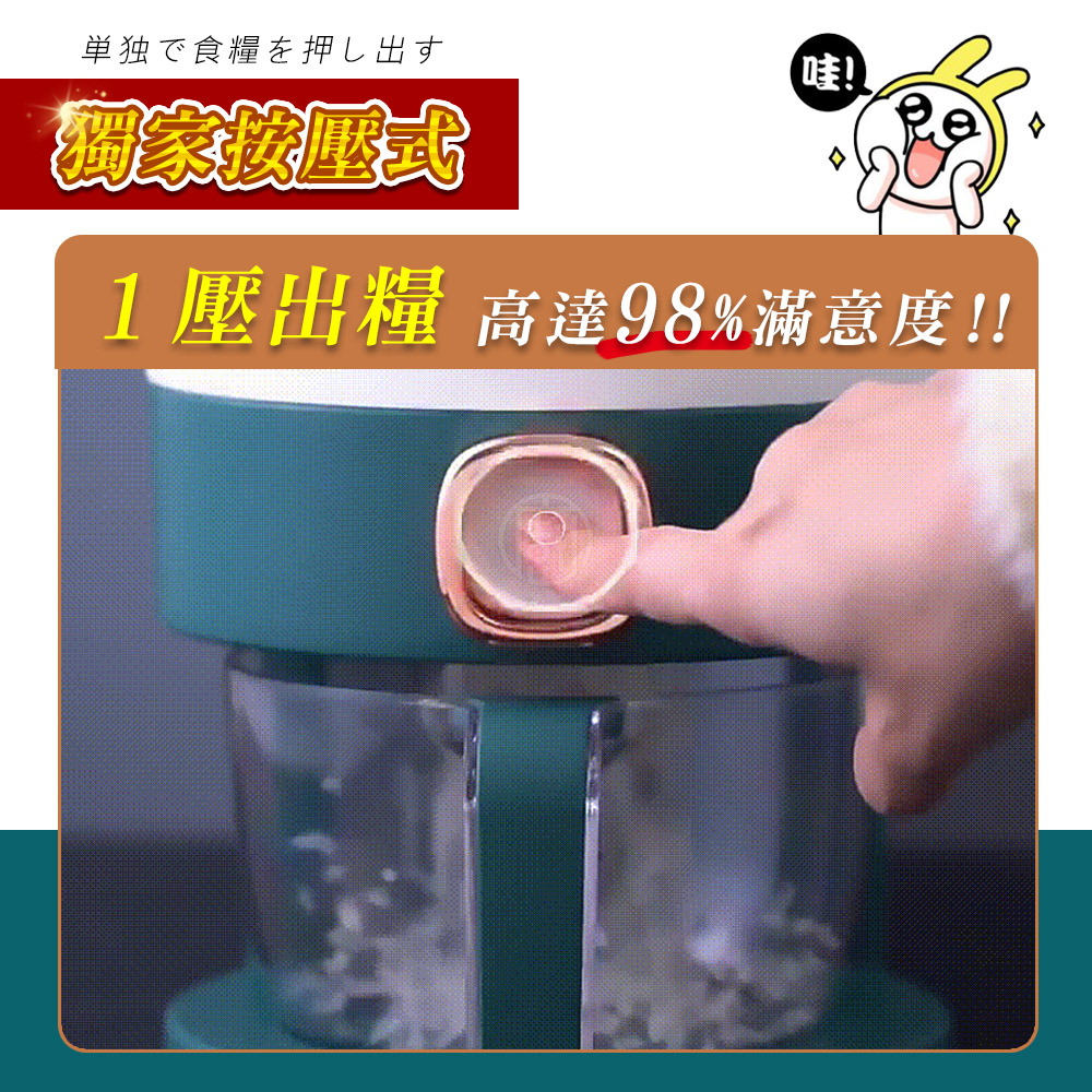 単独食糧押出 獨家按壓式 1壓出糧 高達98%滿意度 