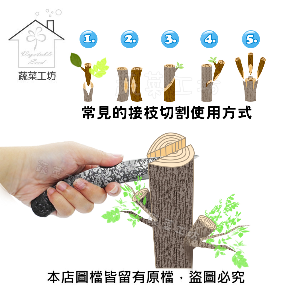 蔬菜工坊 常見的接枝切割使用方式 本店圖檔皆留有原檔,盜圖必究 