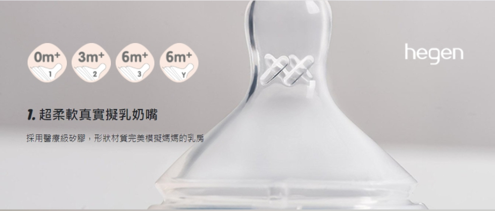 1. 超柔軟真實擬乳奶嘴 採用醫療級矽膠,形狀材質完美模擬媽媽的乳房 