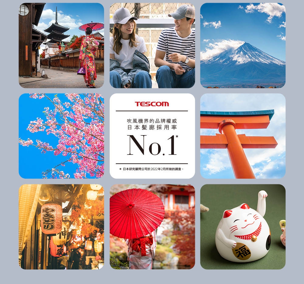 吹風機界的品牌權威 日本髮廊採用率 日本研究顧問公司於2022年2月所做的調查, 