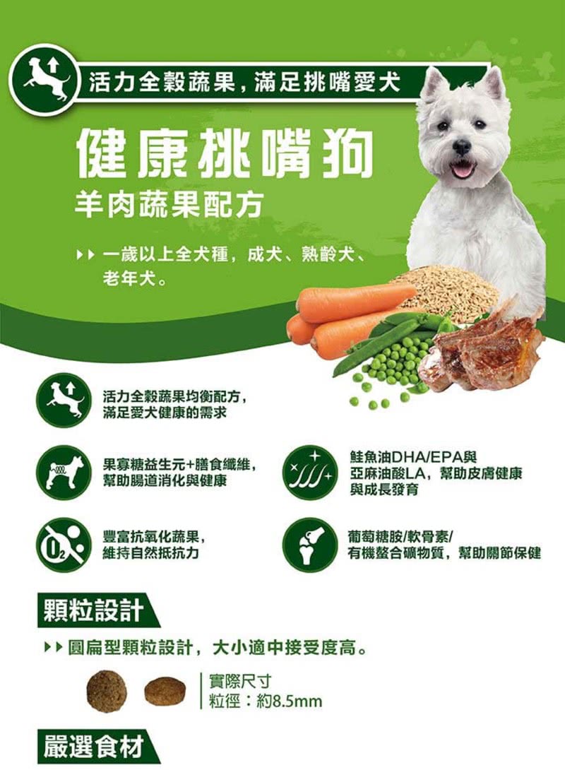 圓扁型顆粒設計,大小適中接受度高。