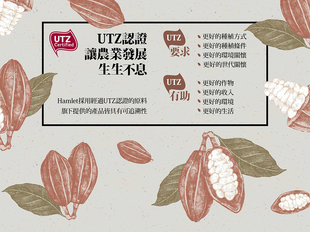 Hamlet採用經過UTZ認證的原料