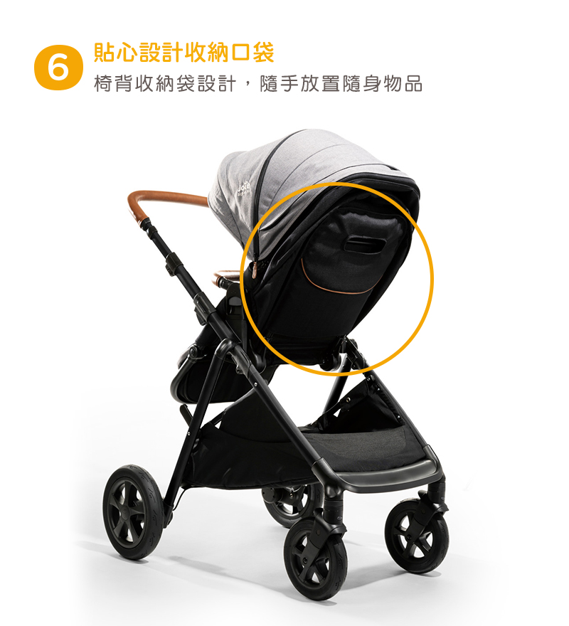 貼心設計收納口袋 椅背收納袋設計,隨手放置隨身物品 