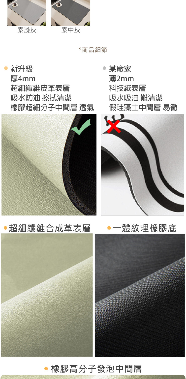 超細纖維合成革表層 一體紋理橡膠底