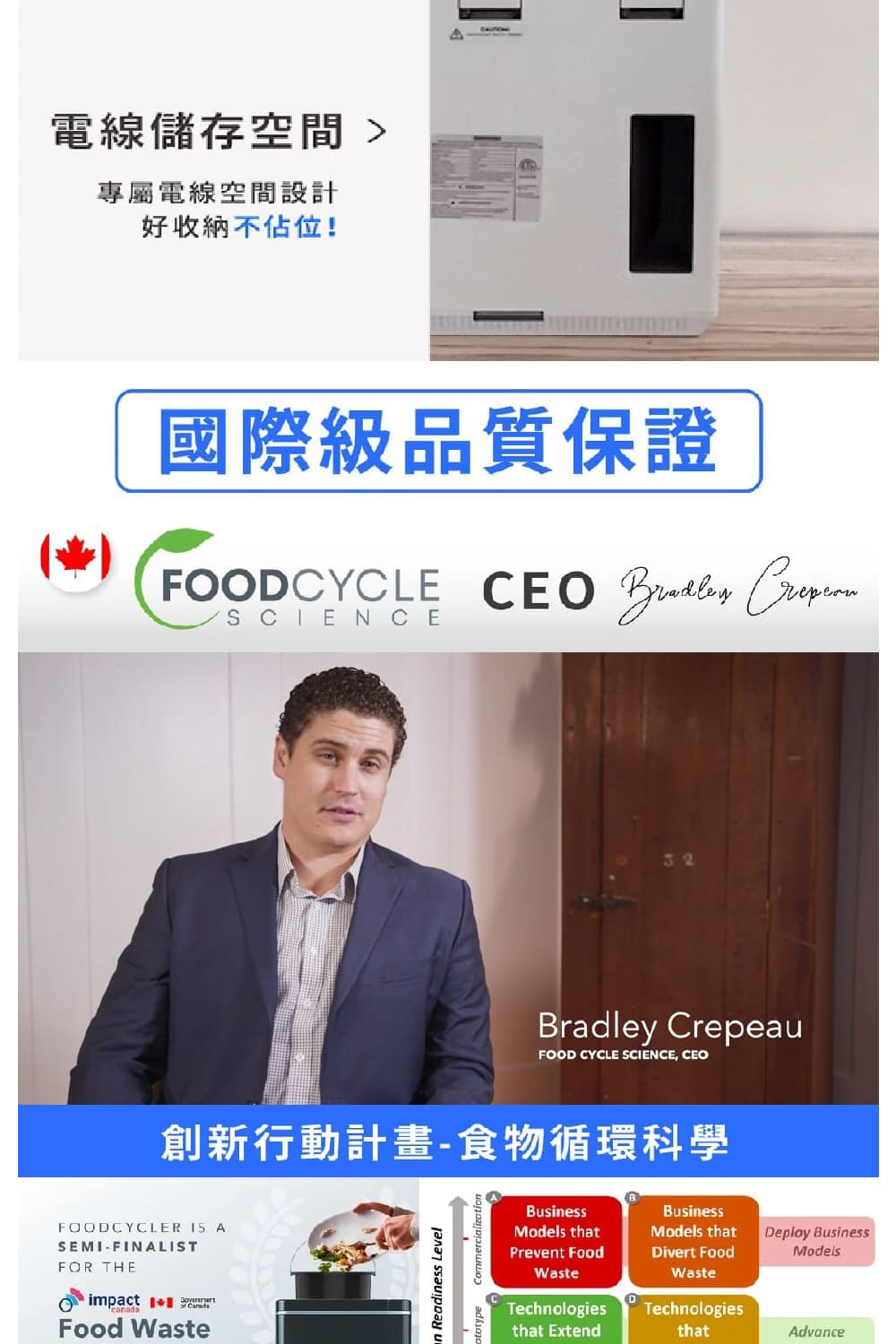 電線儲存空間 專屬電線空間設計 好收納不佔位 國際級品質保證 創新行動計畫食物循環科學 