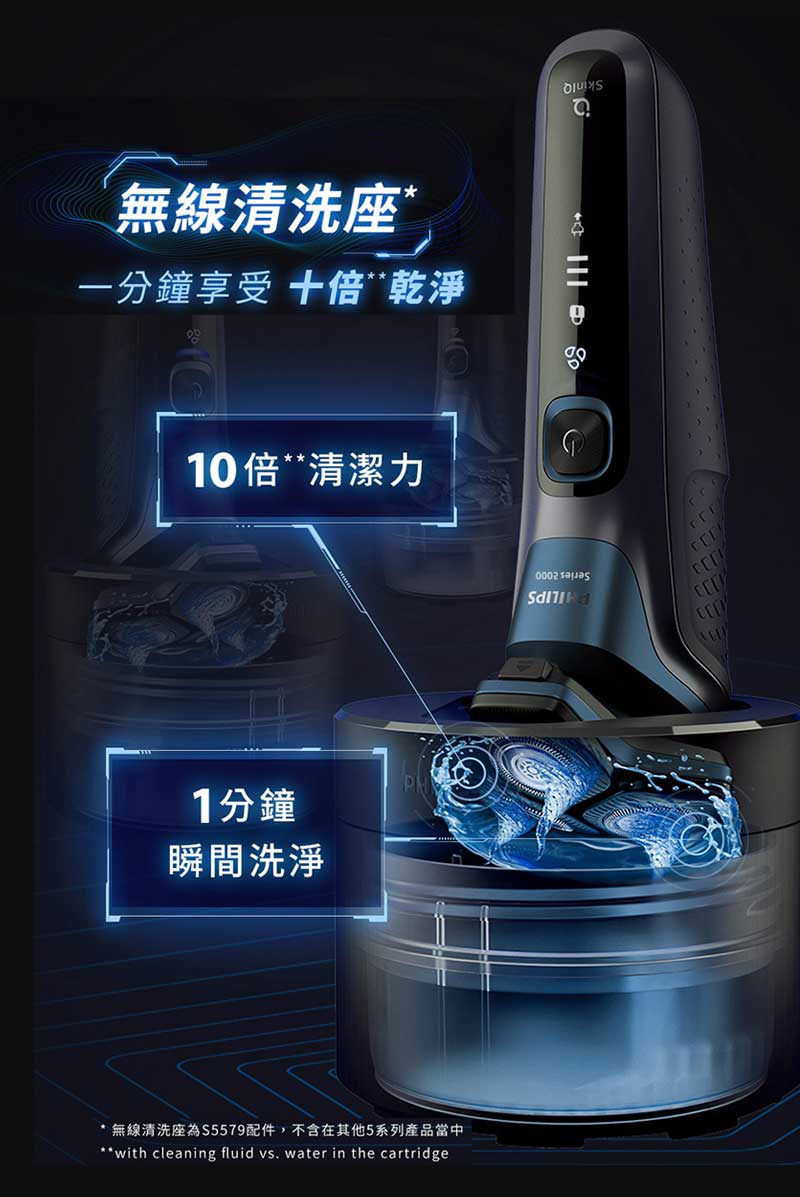 無線清洗座為S5579配件,不含在其他5系列產品當中